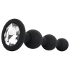 EasyToys - korálkový análny plug (čierny)