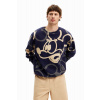 mikina Desigual Sweatshirt navy velikost: XXL