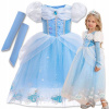 ŠATY KOSTÝM POPOLUŠKA CINDERELLA PRINCEZNÁ KOSTÝM KARNEVAL 140 146