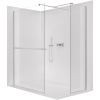 CERANO - Sprchová zástena Walk-in Onyx TL/P - 8 mm - hranatá vzpera + polička/držiak na uteráky - chróm, transparentné sklo - 90x60 cm