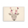 Fotoobraz 90x60 cm stredný Jelen s kytičkami