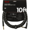 Fender Deluxe Series 10 Instrument Cable Angled Black Tweed