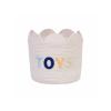 CHILDHOME Kôš na hračky Kvetina Off White 30x30x30 cm