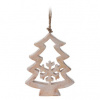 KOOPMAN Vianočná ozdoba drevená stromček 10 cm 1ks