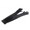 Dlhé spoločenské rukavice saténové - (55 cm) čierna