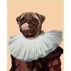 Maľovanie podľa čísel - Kráľovský pes - mops, 40 x 50 cm, napnuté plátno na ráme 8596530067856