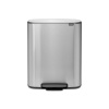 Brabantia Pedálový odpadkový kôš Brabantia BO 2x30l matný nerez