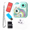 Digitálny fotoaparát SF Mini tlačiareň instantný fotoaparát tlač 2.0 modrý