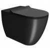 GSI PURA COLOR PURA WC mísa kombi spodný/zadný odpad, Swirlflush, 36x63cm, čierna dual-mat 880626