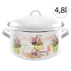 Perfect Home 13469 Smaltovaný hrniec 22cm, 4,8l + pokrievka, levanduľa