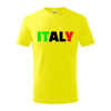 Italy Nápis - Tričko detské bavlnené - 104-110cm / 3-4 roky ( Citrónová )
