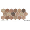 monopole ceramica Keramická dlažba 20X24 (cm) - POMPEIA MARRON Hexagon-dizajn cement Štýl: dekor
