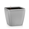 Kvetináč Lechuza Quadro LS 21/20 all inclusive set silver