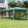 Párty stan Vidaxl s 8 sieťovanými bokmi zelený 3 x 9 m HDPE