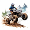 CUKROVÁ JEDLÝ OBRÁZOK NA TORTU TLAČ QUAD auto cross moto dekorácia narodeniny