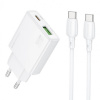 Borofone Nabíjačka BN25 Wish (Ultra Thin) USB + Typ C - PD QC 3.0