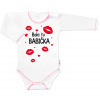 Body dlhý rukáv s vtipným textom Baby Nellys, Bola tu BABIČKA, veľ. 62