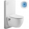 CERANO - Kompletný WC set sanitárny splach. modul - biela matná + WC závesné Dure, Rimless + Slim/UF sedátko - biela lesklá - 51x35 cm