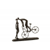J-Line by Jolipa Soška Couple - žena a muž na bicykli - 36 * 9 * 30,5 cm - J-Line by Jolipa