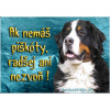 Pozorpes.sk, výstražná tabuľka (Bernský salašnícky pes)