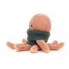 Plyšová rozkošná chobotnica Cozy Crew Octopus s zeleno-modrom svetri 20 cm Jellycat 39660