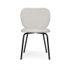 Ferm Living Stolička Rico Soft Bouclé – sivobiela melanž/čierna