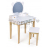 Drevený kozmetický stolík so stoličkou Forest Dressing Table Tender Leaf Toys zrkadlo a 5 zásuviek