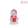 BARTEK Winter Teddy Bear, sviečka figúrka medvedík, 80g, výška 7,5cm, doba horenia 4 hodiny