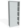 Policová skriňa Strong, 80x192x40 cm, sivá
