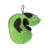 Kiwi Hračka pes Leather Chameleon kůže,zelená 16 cm