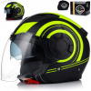 MOTOCYKLOVÁ PRILBA | VITO ISOLA | OTVORENÝ FLUO MATT SKÚTER CHOPPER + BLENDA