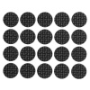 VOREL Samolepiaca protišmyková nábytková podložka pod nohy okrúhla čierna 20 mm (20 ks)