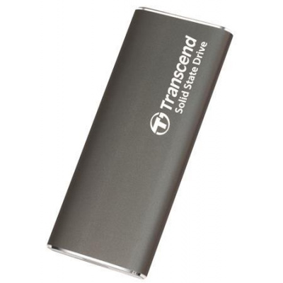 Transcend ESD265C 500GB, USB 10Gbps Type C, Externí SSD disk (3D NAND flash), kompaktní rozměry, stříbrný TS500GESD265C