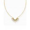 Thomas Sabo KE2203-488-7-L45V Gold plated chain w. sunbeams and coloured stones