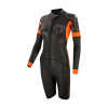 ZONE3 Cyklistická kombinéza - VERSA - čierna/oranžová L