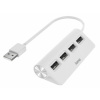 Hama 200120 USB hub, 4 porty, USB 2.0, 480 Mbit/s, biely