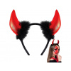 Čelenka diabolské rohy Halloween karneval