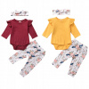 Detský komplet - Modavip 62 Baby Set 32 3 ks. (Kvety súpravy telových kraťasov pásmo 62)