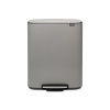 Brabantia Pedálový odpadkový kôš Brabantia BO 2x30l sivý