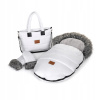 Zimný set HappyBee Trinity White - fusak, rukavice, taška
