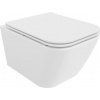 MEXEN - Madox Závesná WC misa Rimless vrátane sedátka s slow, Duroplast, biela 30154000