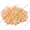 Sklenená korálka praskačka 8mm - 10 kusov - svetlá oranžová