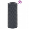 BALKÓNOVÉ PARAVÁNY 5 KS ANTRACITOVÉ 255X19CM PE RATAN