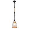 ZÁVESNÁ LAMPA GLOBO HALIA 15674H ČIERNA / HNEDÁ