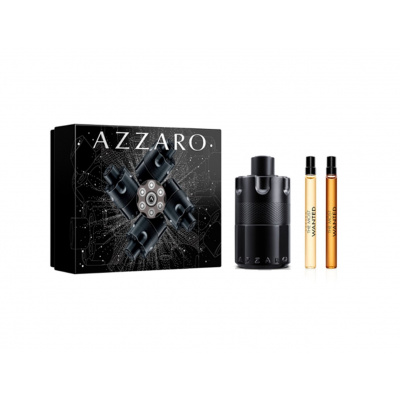 Azzaro The Most Wanted Intense, SET: Parfémovaná voda 100ml + Parfémovaná voda 10ml + Parfum 10ml pre mužov