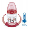 NUK FC fľaša na učenie s kontrolou teploty Mickey - 150 ml Farba: Červená