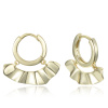 MINET Pozlátené strieborné náušnice moderné kruhy