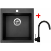 Sinks VIVA 455 Metalblack + Vitalia black matt G374