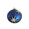 Tarrington House Sklenené ozdoby, 8 cm, modré/strieborné hviezdy