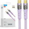 Kábel Rock USB typ C - USB typ C 1 m fialový